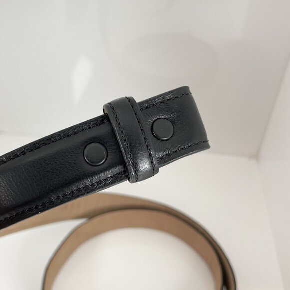 Tiffany Black Leather Mens Belt Size 34 - Picture 6 of 10